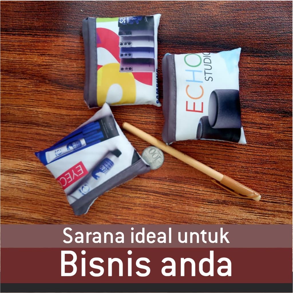 Tas Belanja Lipat Shopping Bag Totebag Lipat Size Small OMEO Custom 1 Sisi