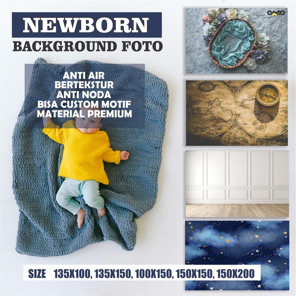 Newborn Background Foto Baby / Background Foto Newborn 3d Texture / Alas Foto Studio / Alas foto Omeo custom Motif