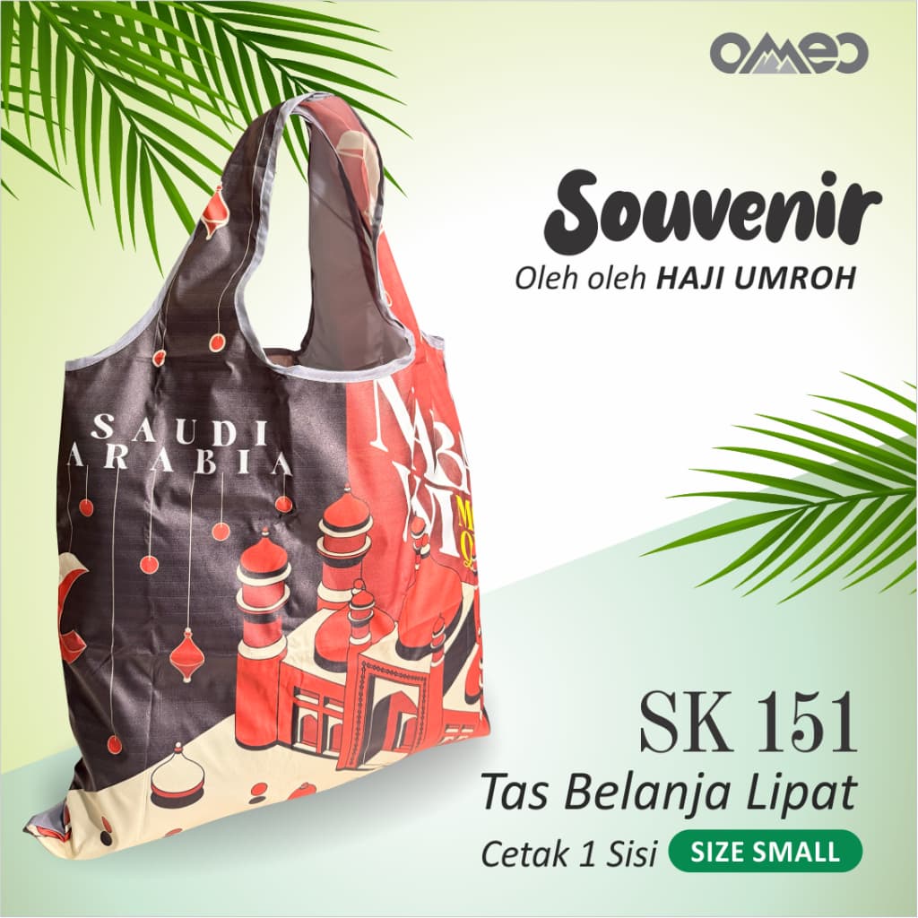 Oleh Oleh HAJI dan UMROH Souvenir Tas Belanja Lipat Size Small SK 151