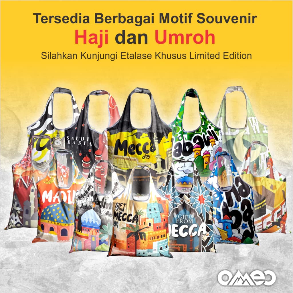 Shopping Bag Tas Belanja Totebag Lipat Medium Limited Edition OMEO SD 3