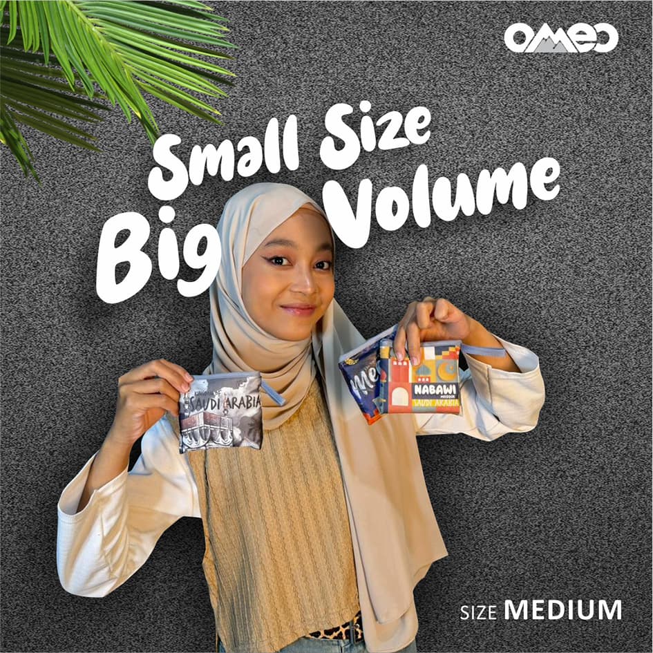 Oleh Oleh HAJI dan UMROH Souvenir Tas Belanja Lipat Size Medium BM 109