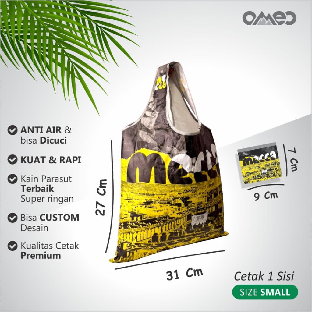 Oleh Oleh HAJI dan UMROH Souvenir Tas Belanja Lipat Size Small SK 108