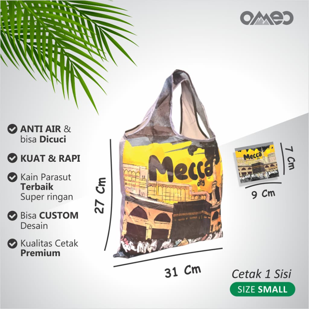 Tas Belanja Lipat Shopping Bag Oleh oleh Makkah Madinah Size SMALL SK 107