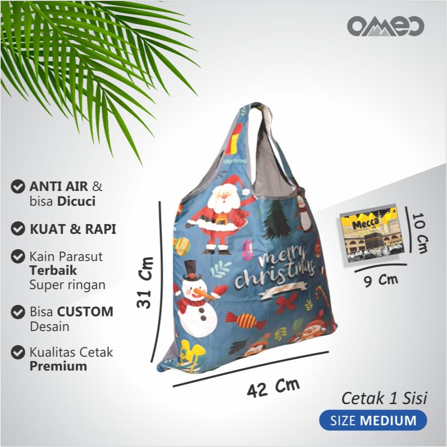 Shopping Bag Lipat Tas Belanja Lipat Totebag Lipta Full Printing Waterproof size MEDIUM Limited OMEO BM 85