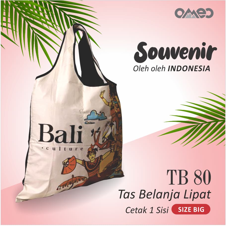 OMEO Tas Belanja Lipat Shopping Bag Motif Bali Size Big TB 80