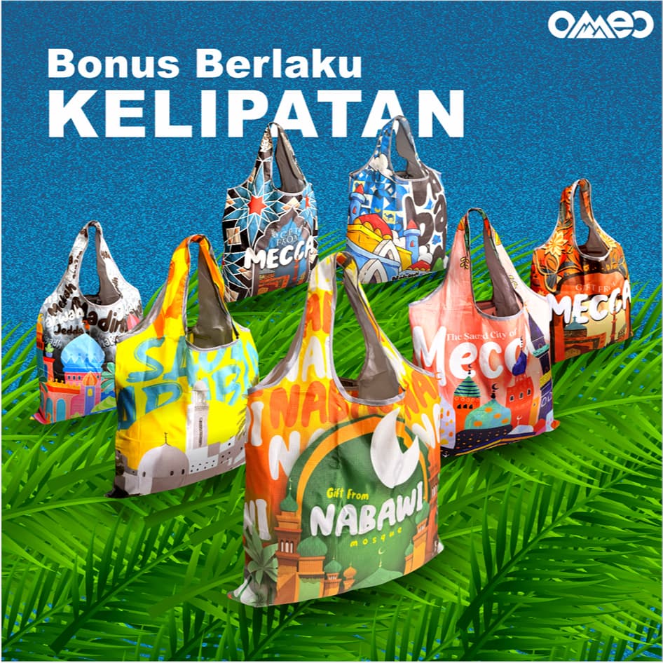 Oleh Oleh HAJI dan UMROH Souvenir Tas Belanja Lipat Paket GROSIR