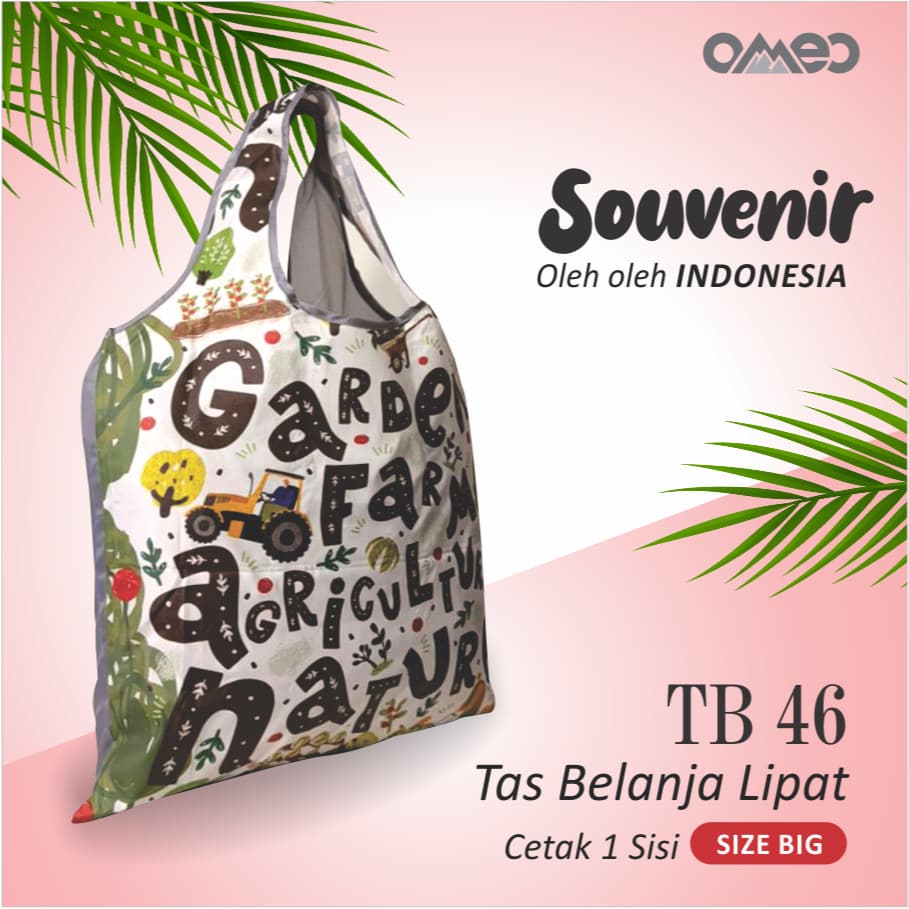 Tas Belanja Lipat / Shopping Bag Full Printing Limited Edition size BIG OMEO TB 46