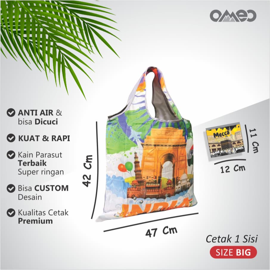 Tas Belanja Lipat / Shopping Bag Limited size BIG INDIA OMEO TB 73