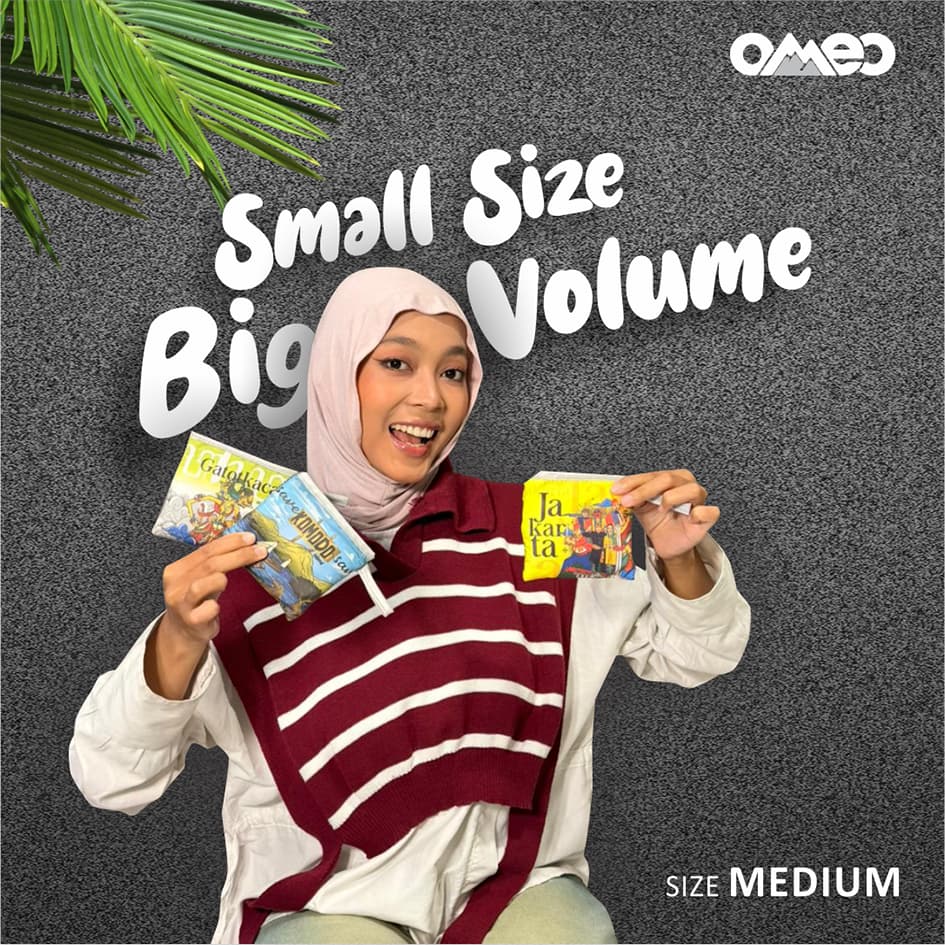 OMEO Tas Belanja Lipat Shopping Bag Oleh Oleh Jogja SIze Medium BM 148