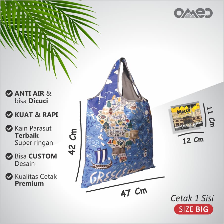 Tas Belanja Lipat / Shopping Bag Limited Edition size BIG GREECE OMEO TB 75