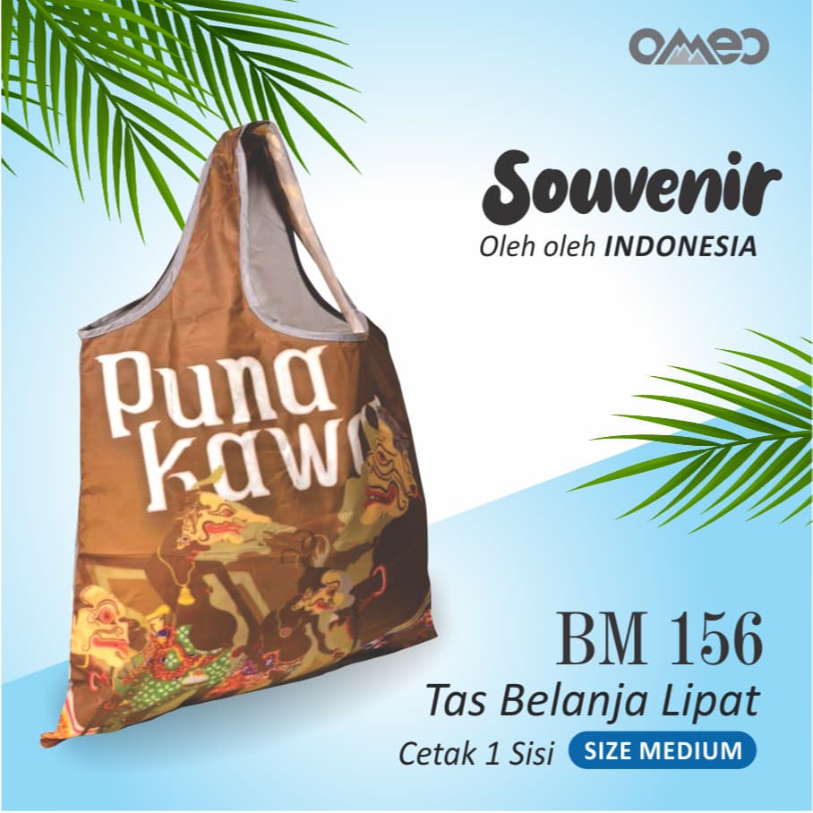 Tas Belanja Lipat Shopping Bag Oleh-oleh Indonesia Size Medium BM 156
