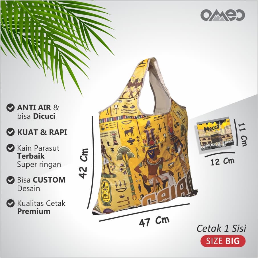 Tas Belanja Lipat / Shopping Bag Full Printing Limited Edition size BIG CAIRO OMEO TB 5