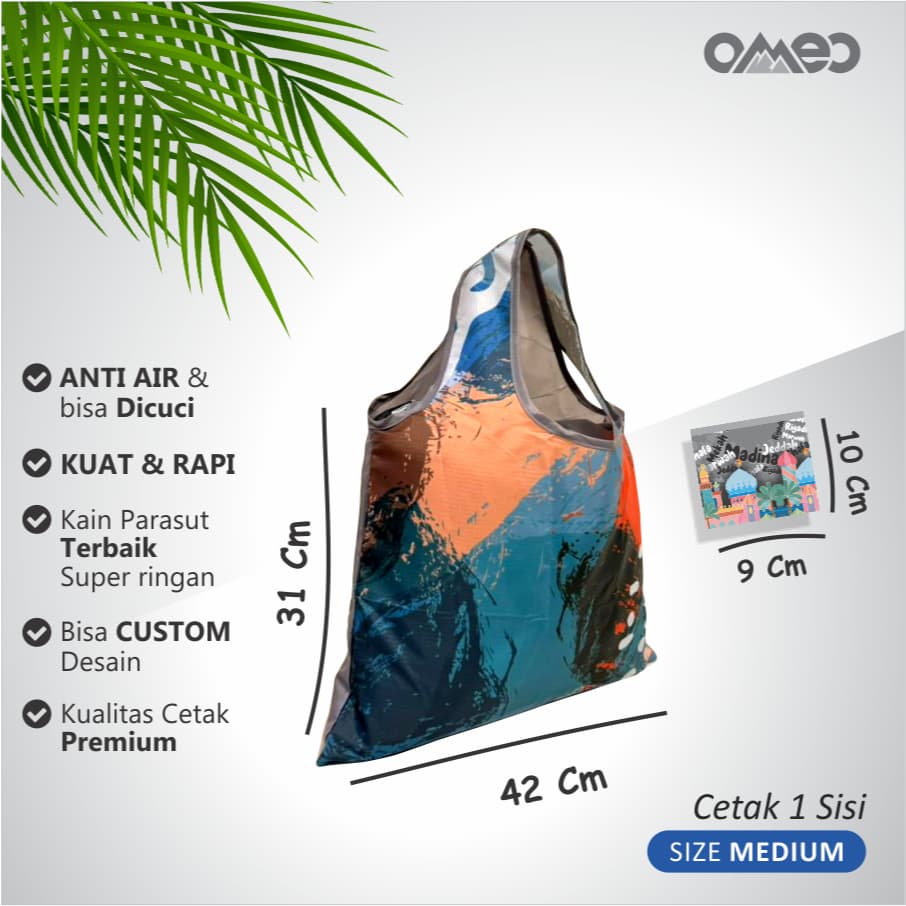 Shopping Bag Tas Belanja Totebag Lipat Medium Limited Edition OMEO SD 2
