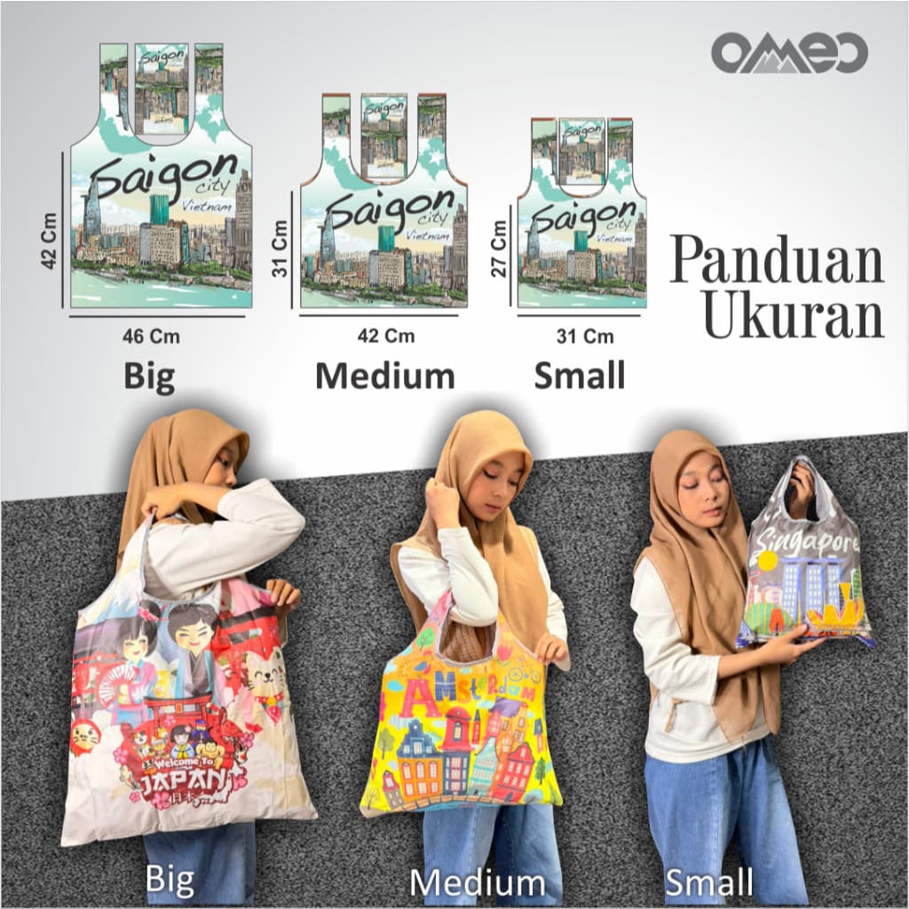 Tas Belanja Lipat Shopping Bag Oleh oleh VIETNAM Size BIG