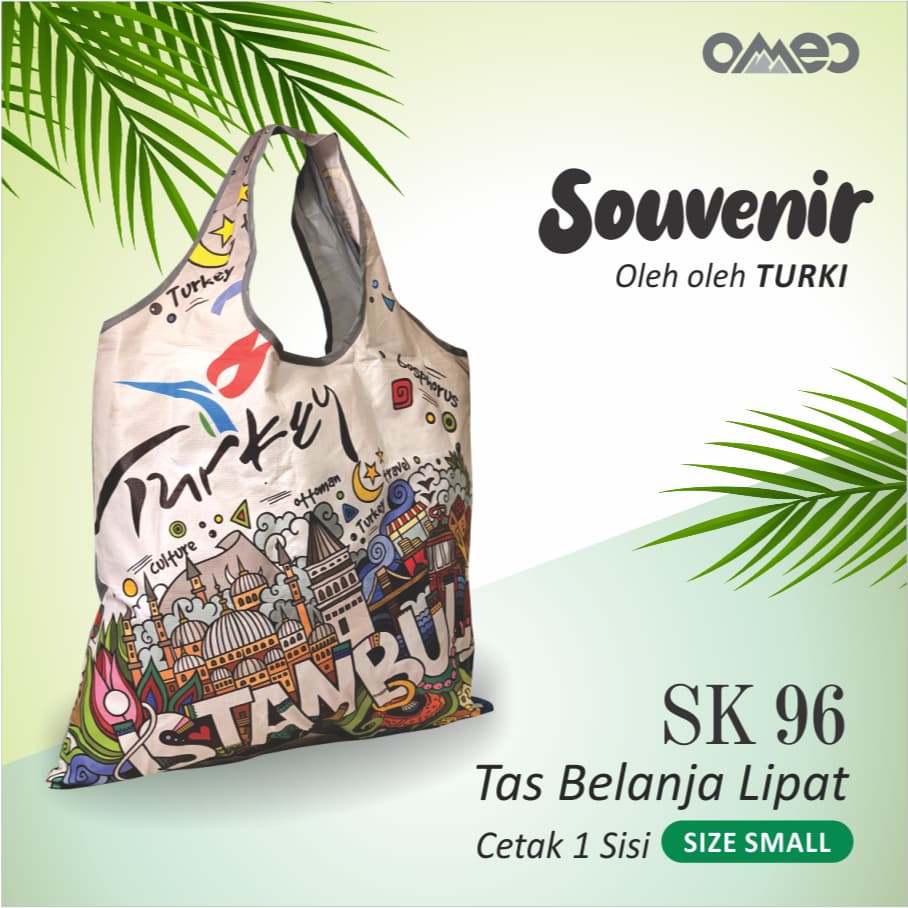 OMEO Tas Belanja Lipat Shopping Bag Oleh Oleh Turki Istanbul Size Small SK 96