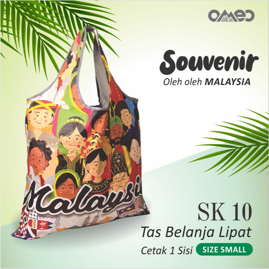 OMEO Tas Belanja Lipat Shopping Bag Oleh Oleh MALAYSIA Size Small SK 10