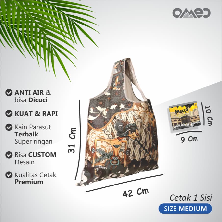Tas Belanja Lipat Shopping Bag Motif BATIK Size MEDIUM BM 143