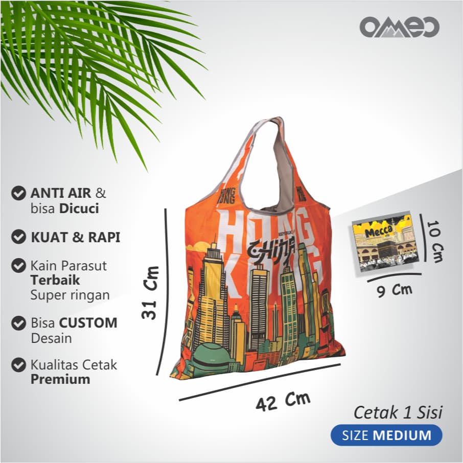 OMEO Tas Belanja Lipat Shopping Bag Oleh Oleh CHINA Size Medium BM 147