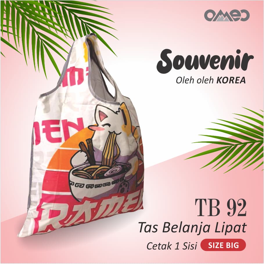 OMEO Tas Belanja Lipat Shopping Bag Motif Jepang Ramen Size Big TB 92