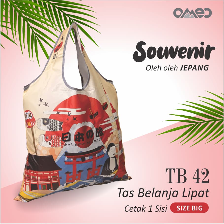 OMEO Tas Belanja Lipat Shopping Bag Motif Jepang Size Big TB 42