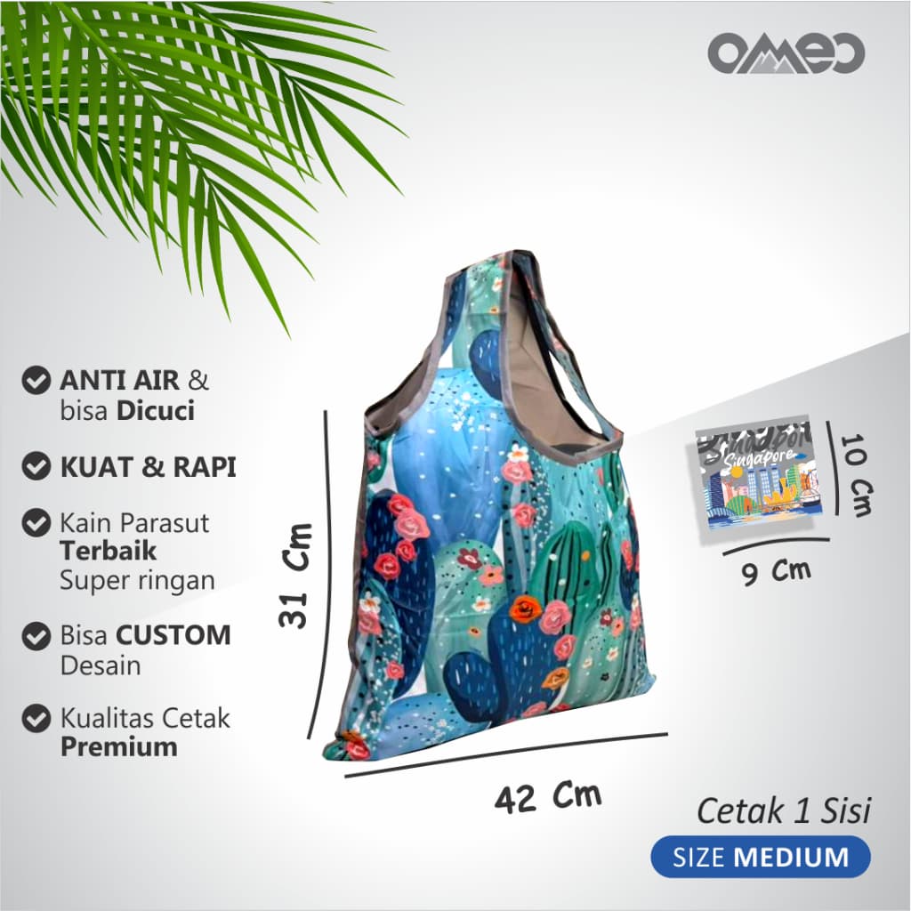 Tas Belanja Lipat Shopping Bag Anti Air Size MEDIUM