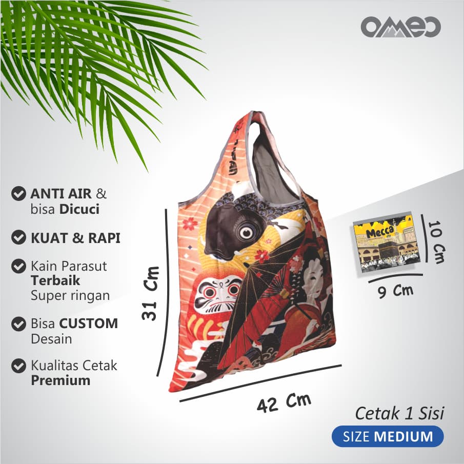 Tas Belanja Lipat Shopping Bag Oleh-oleh Jepang Size Medium BM 22