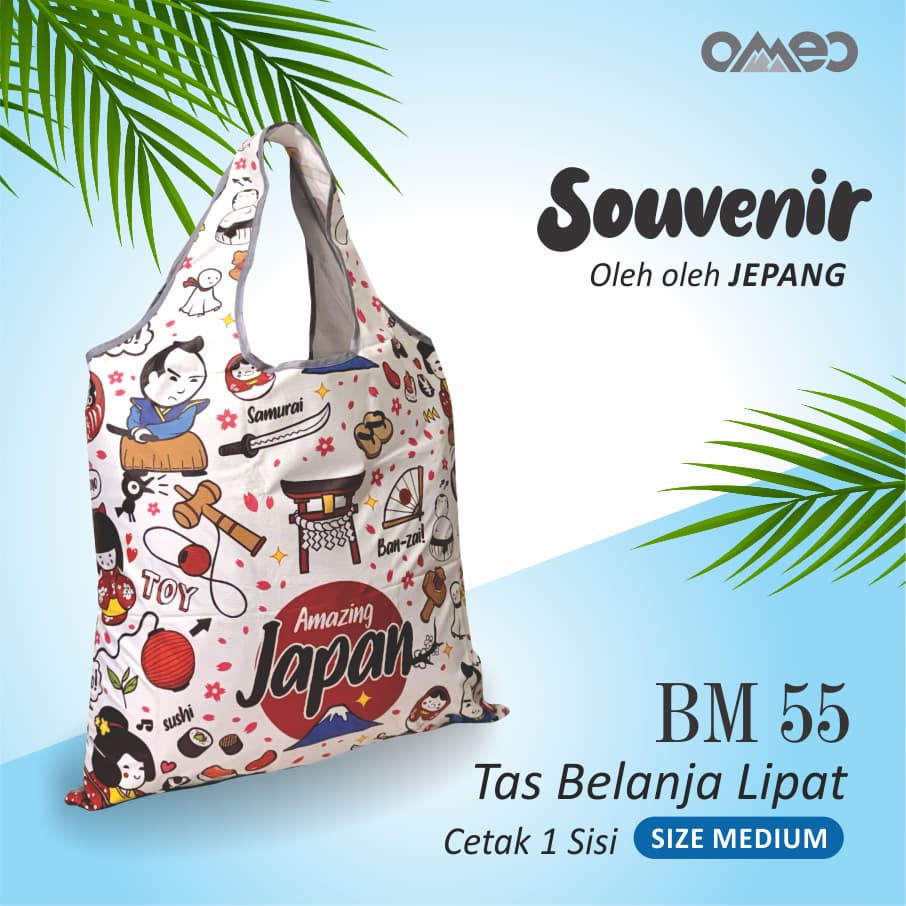 OMEO Tas Belanja Lipat Shopping Bag Jepang Tokto Size Medium BM 55