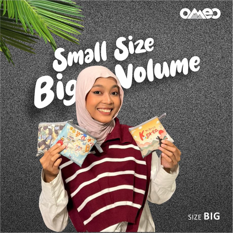 Tas Belanja Lipat Shopping Bag Totebag Lipat Full Printing KOREA Limited Edition size BIG OMEO TB 40