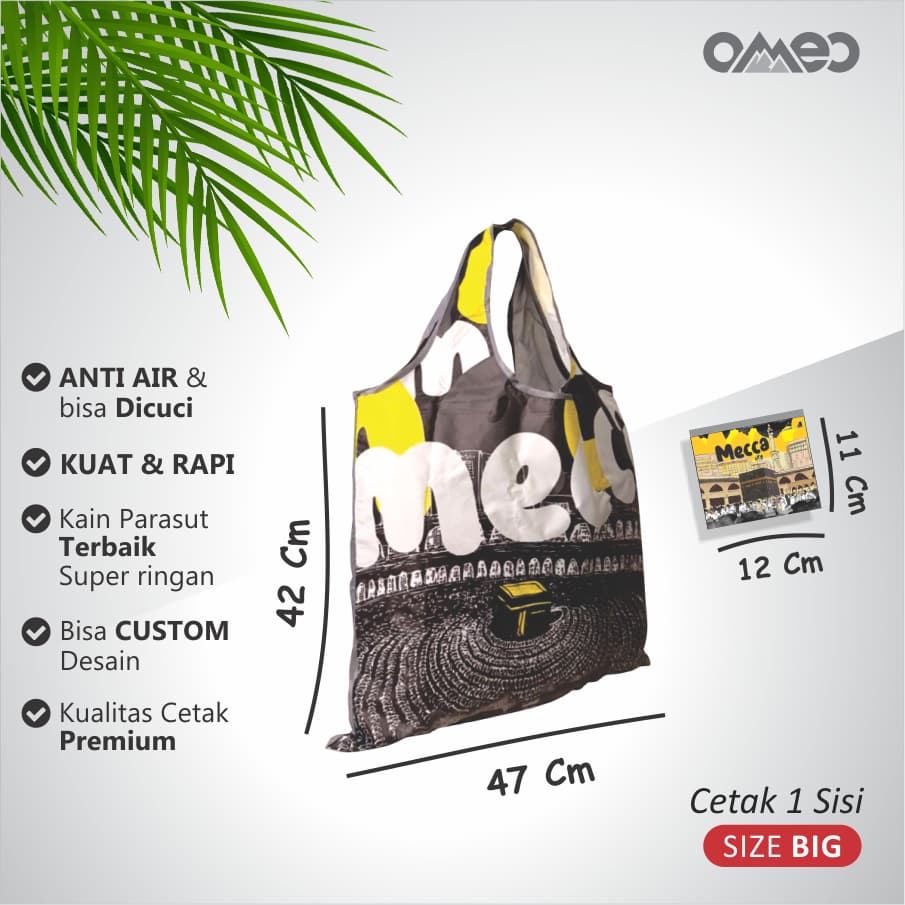 Oleh Oleh HAJI dan UMROH Souvenir Tas Belanja Lipat Size Big TB 109