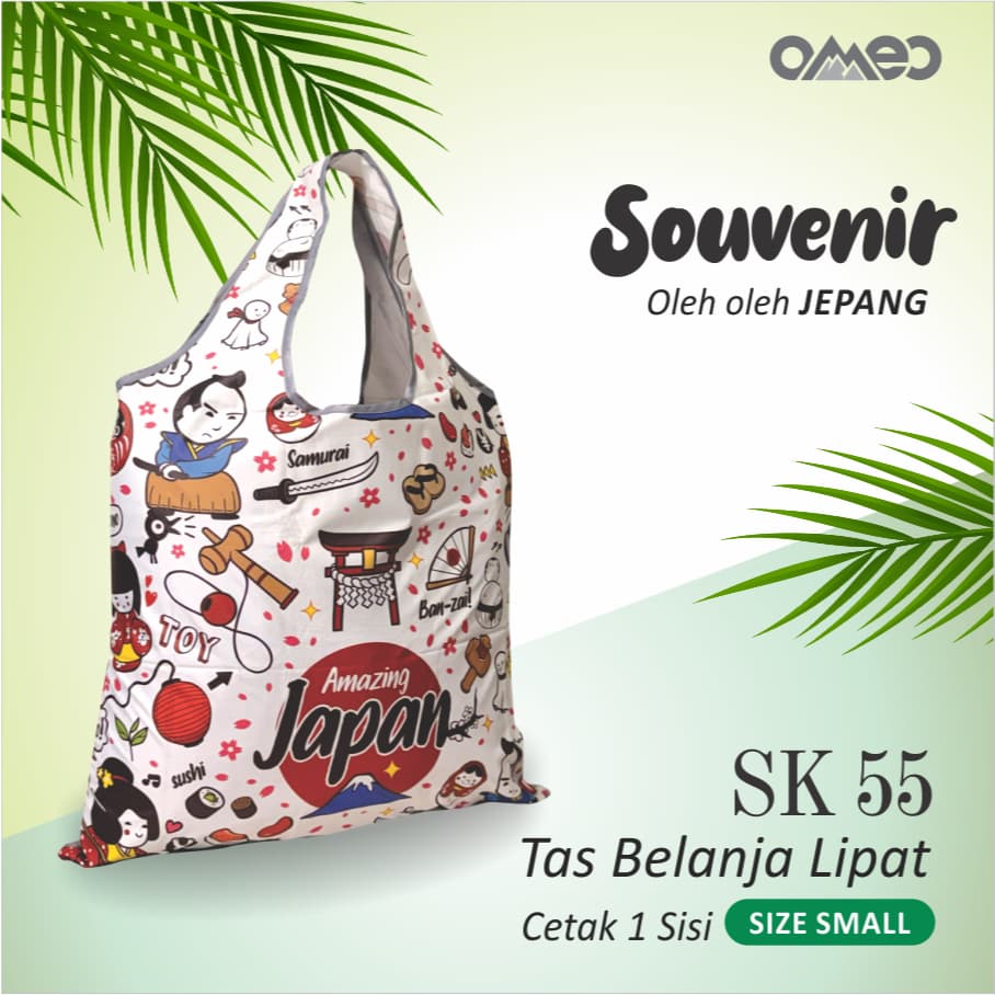 OMEO Tas Belanja Lipat Shopping Bag Motif JAPAN Size Small Limited SK 55