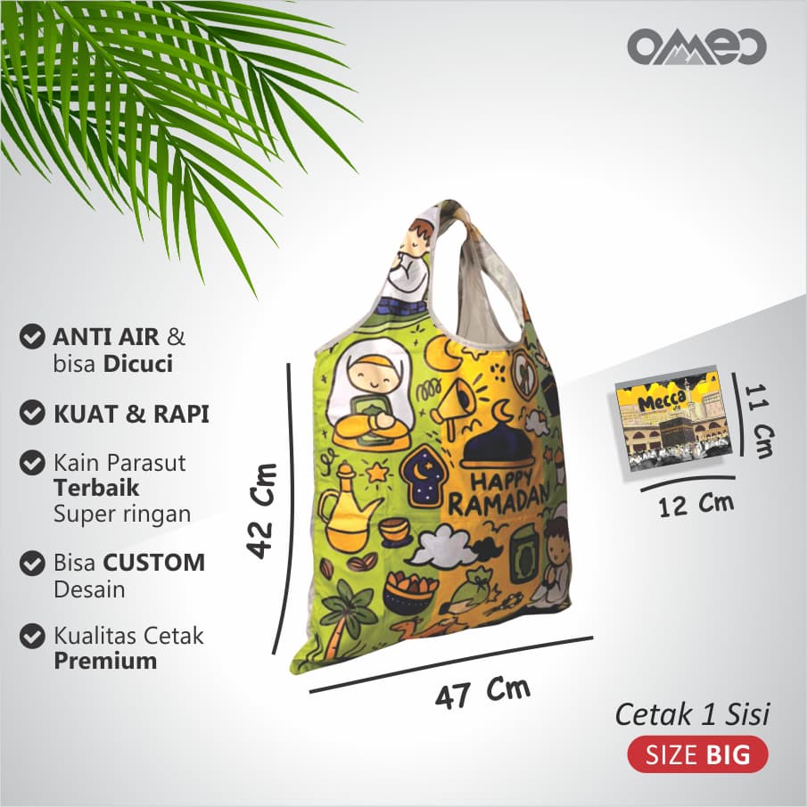 Tas Belanja Lipat / Shopping Bag Limited Edition BIG size BIG RAMADHAN OMEO TB 76