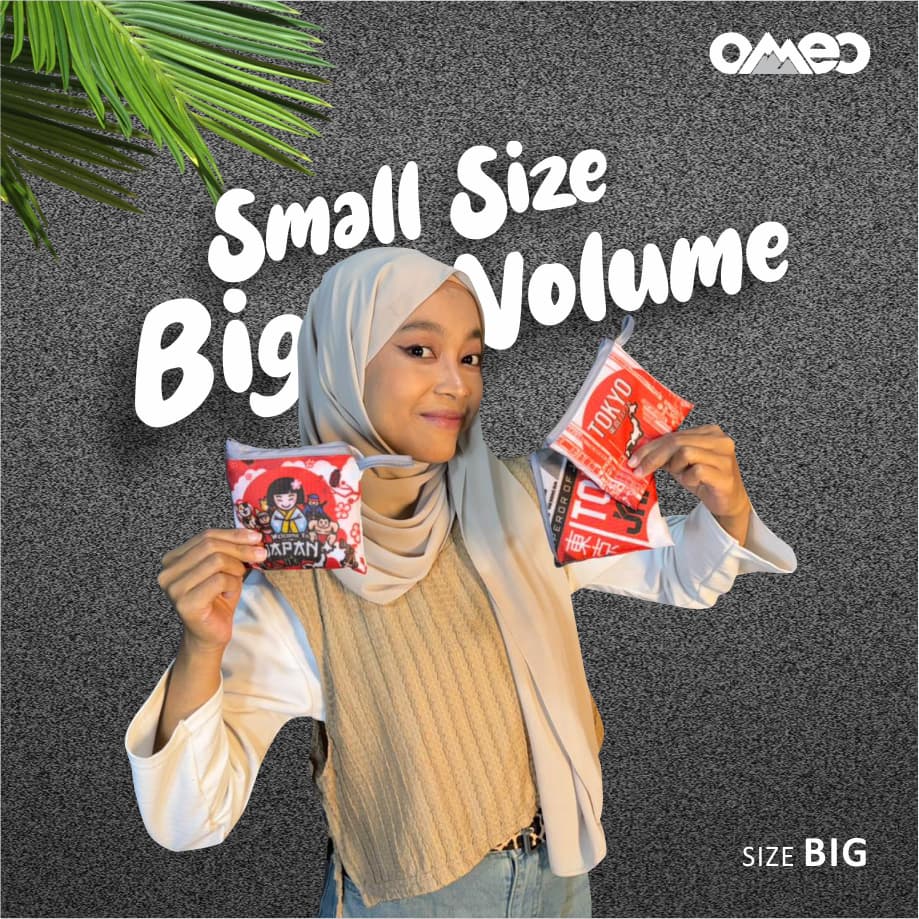 OMEO Tas Belanja Lipat Shopping Bag Jepang Tokyo Size Big TB 91