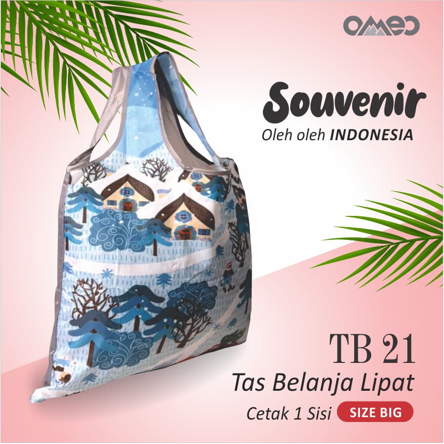Tas Belanja Lipat / Shopping Bag Full Printing Limited Edition size BIG OMEO TB 21