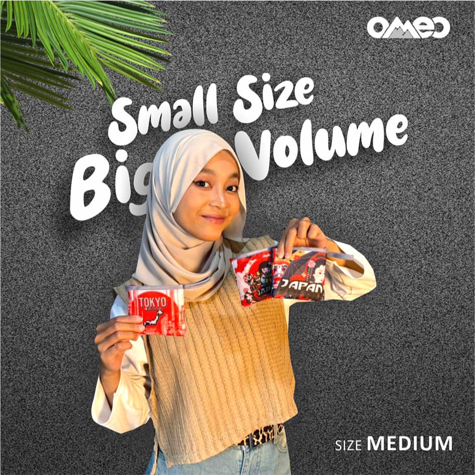 Shopping Bag Lipat Tas Belanja Totebag Lipat Souvenir Jepang Medium Limited OMEO BM 92
