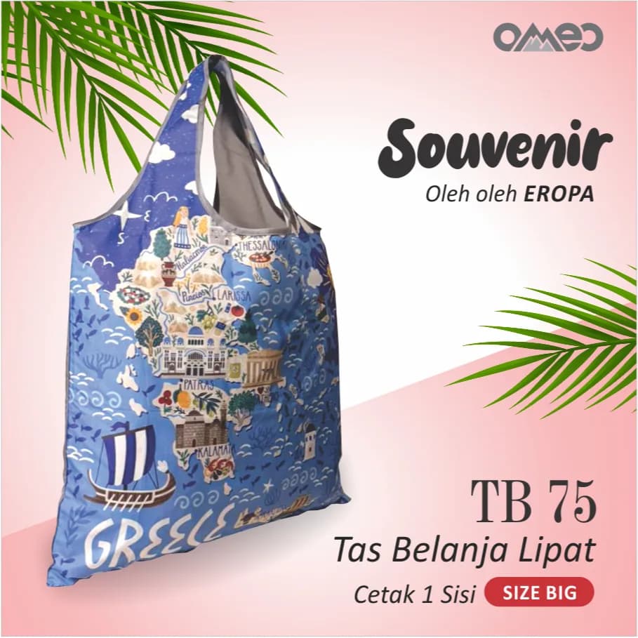 Tas Belanja Lipat / Shopping Bag Limited Edition size BIG GREECE OMEO TB 75