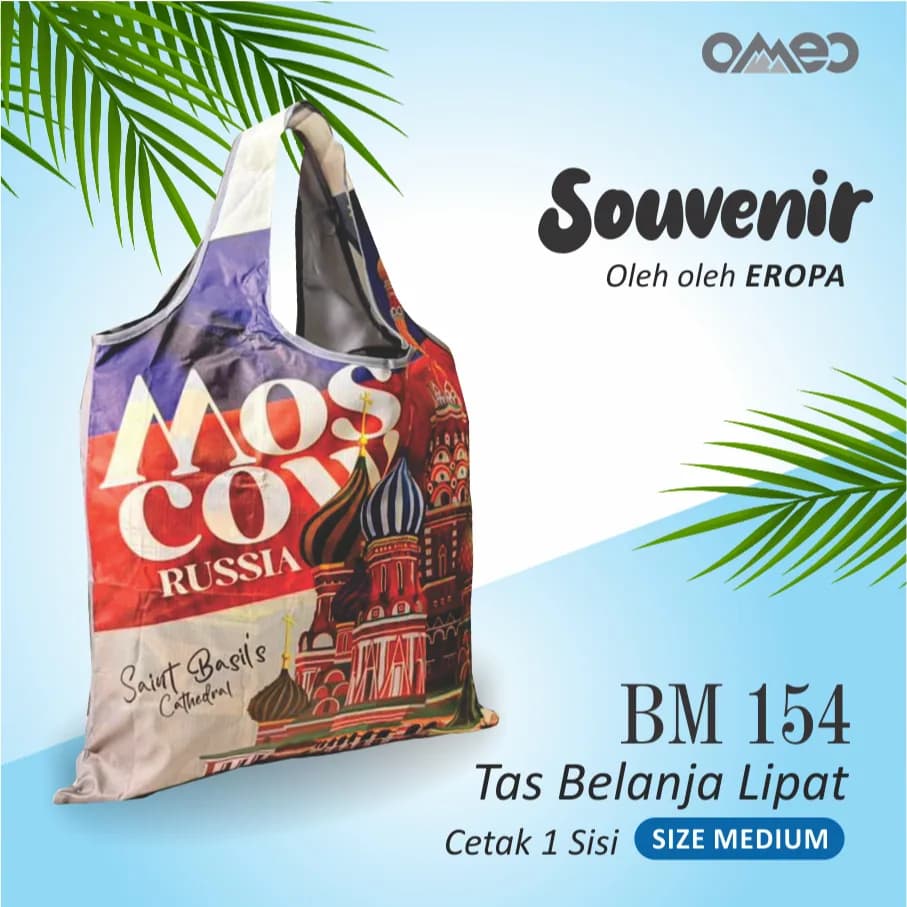 Tas Belanja Lipat Shopping Bag Oleh-oleh Moscow Size Medium BM 154