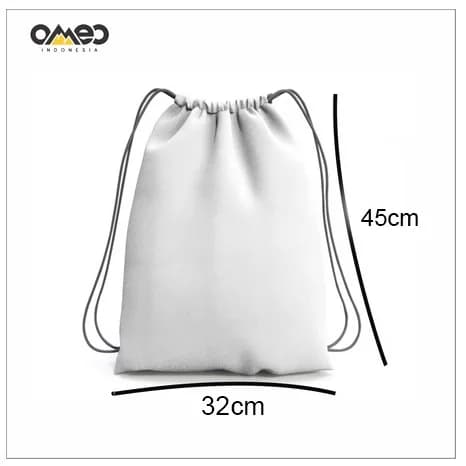 Tas Serut Special Edition / String Bag / Tas Serut Waterproof OMEO TS 49 — tampak lain